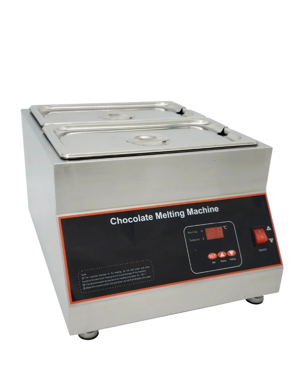 

Stainless Steel Commercial Electric Digital 4-Pot Chocolate Melter for Professional Use