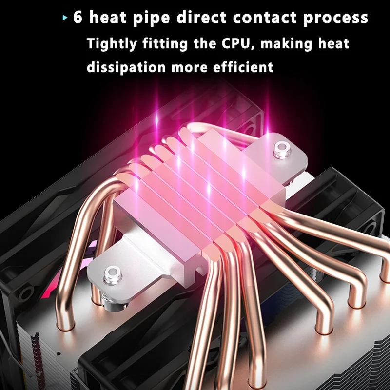 HUANANZHI 6 أنابيب الحرارة وحدة المعالجة المركزية برودة 4PIN PWM ثابت اللون مروحة ملونة برج مزدوج تبريد الهواء المبرد ل LGA1700 115X AMD AM5 AM4