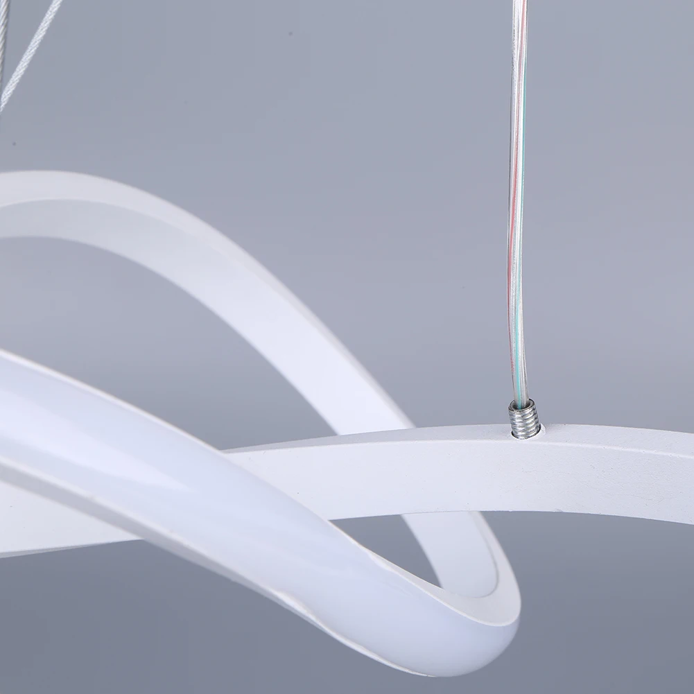 Bedroom Chandelier Circle Rings LED Pendant Lamp Acrylic Aluminum Home Decoration Light Fixture for Restaurant Bar Cafe Lighting