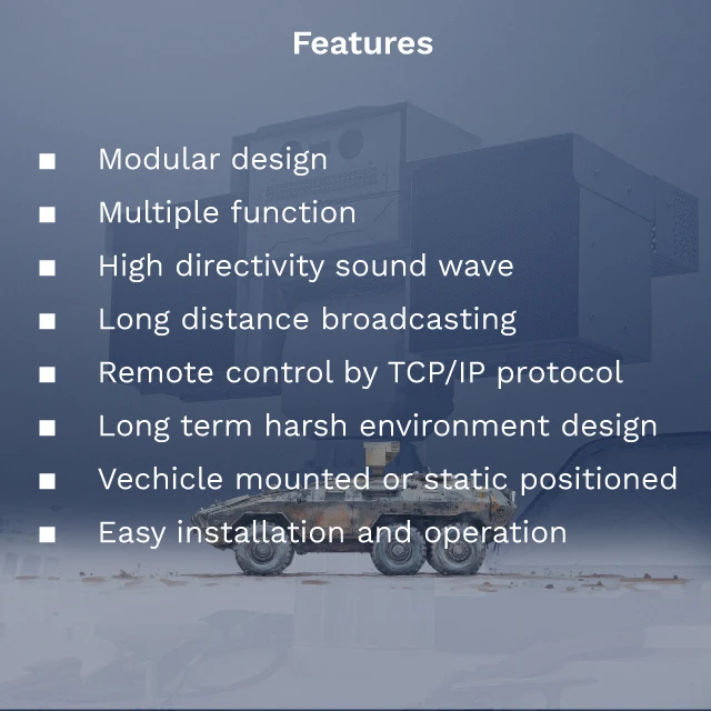 Alarma integrada personalizada, sistemas de seguridad perimetral de luz de sonido fijo, dispositivo acústico de largo alcance, sistema de advertencia nacional