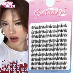 GROINNEYA lashes clusters False Eyelash Clusters Extensions Individual Lashes Cluster Natural DIY Eyelashes Extensions Makeup