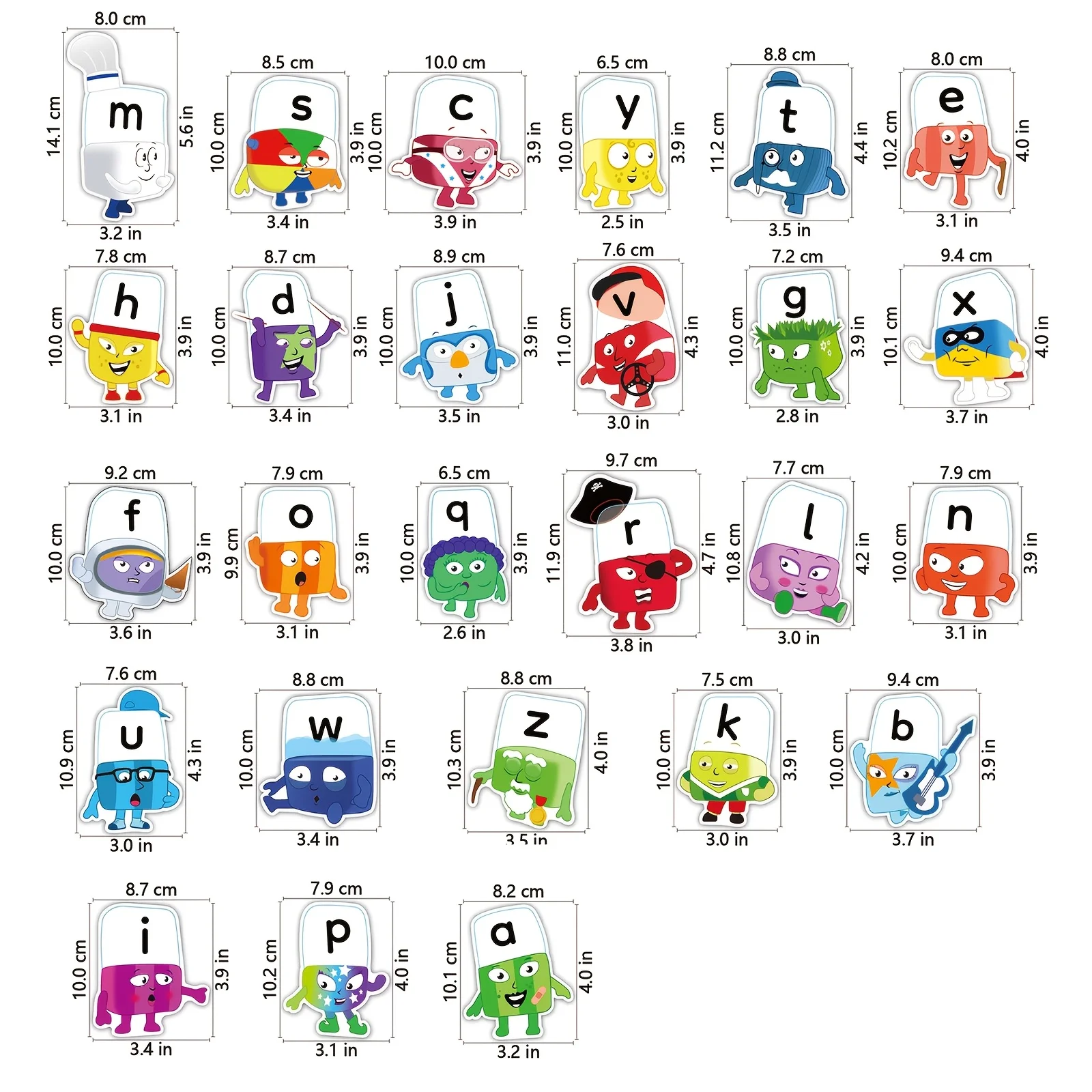26Pcs Alphabet Popsicle Shaping Series Ornaments Magnetic Set Refrigerator Magnetic, Home Decoration Magnetic