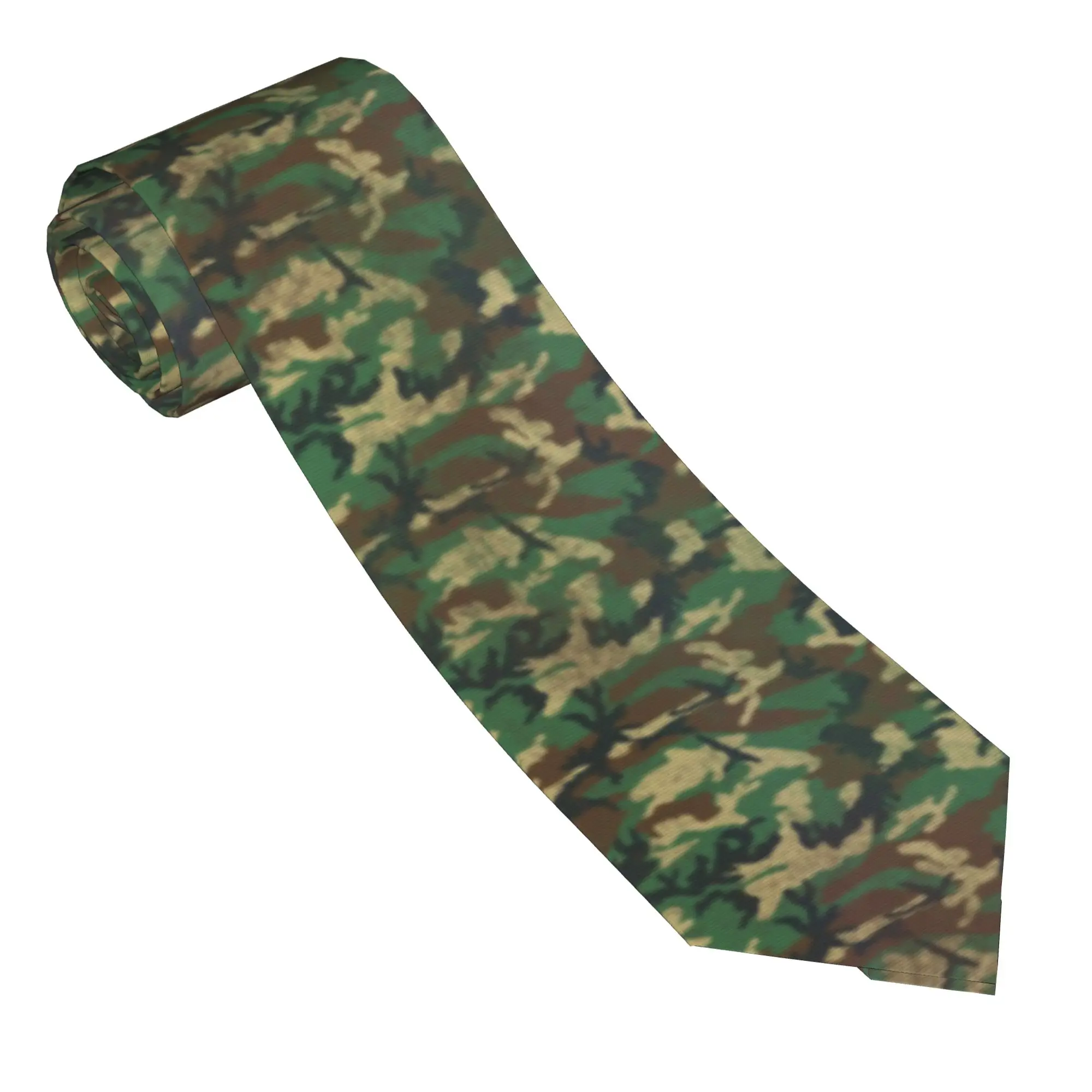 Camo Camouflage Necktie Men Women Skinny Polyester 8 cm Narrow  Neck Tie for Mens Accessories Cravat Wedding  Office