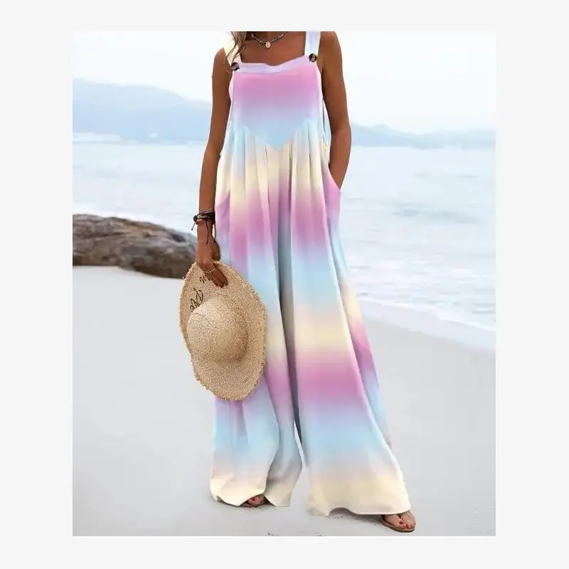 캐주얼 Faion 프린트 여성용 Susps 바지 하이 웨이스트 와이드 레그 팬츠 통근 슬레 롱 팬츠 여름 접힌 디자인