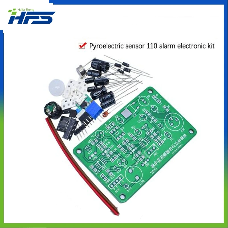 

Human body sensing IR pyroelectric infrared sensor anti-theft alarm electronic kit students electronic principle study HC-SR501