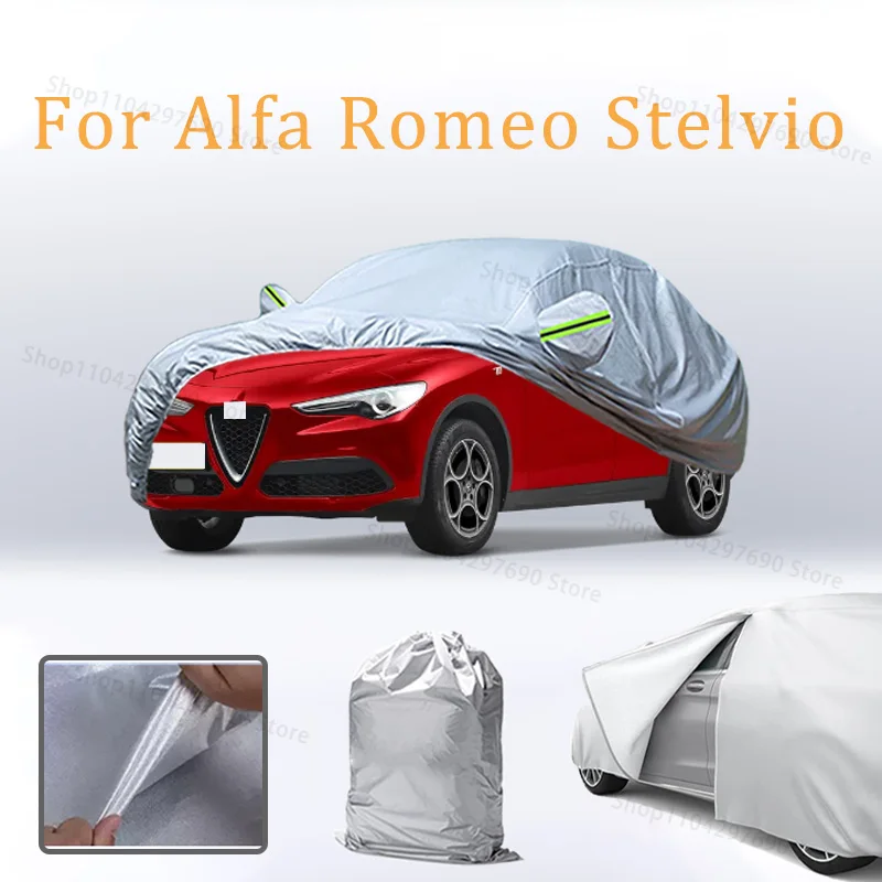 For Alfa Romeo Stelvio Car Cover Protection Sunscreen Heat Insulation Dust Resistant Scratch Dust Cover Car Exterior Accessories