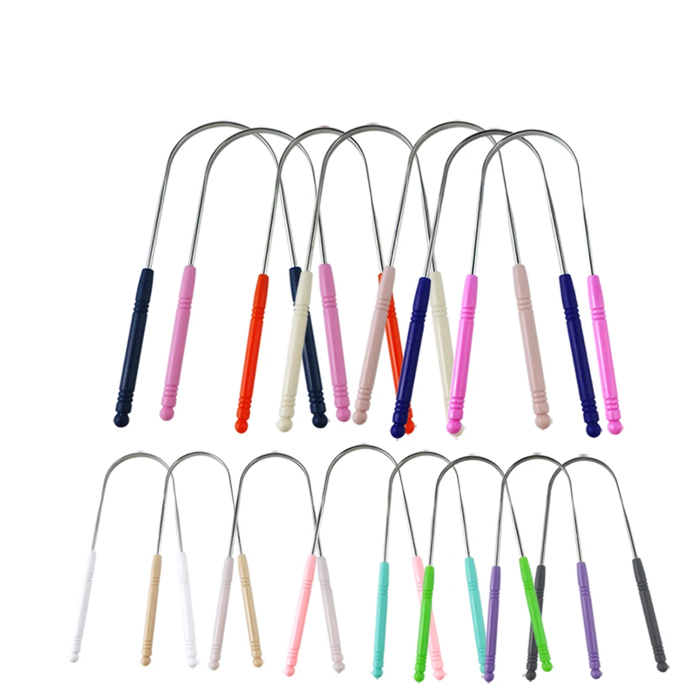 1PC randomly shipped stainless steel tongue scraper set, tongue coating cleaning tool, tongue cleaner, and dental care