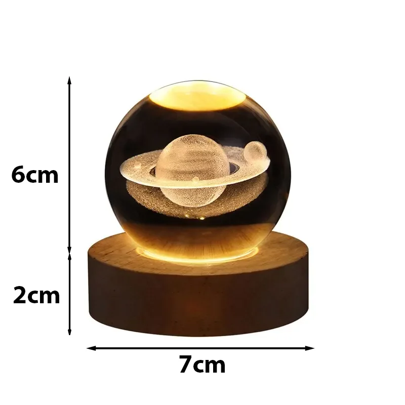 LED Night Light Crystal Ball LED Galaxy Children Night Lamp For Bedroom Ambient Light Creative Gift Night Light 5V USB Led Light