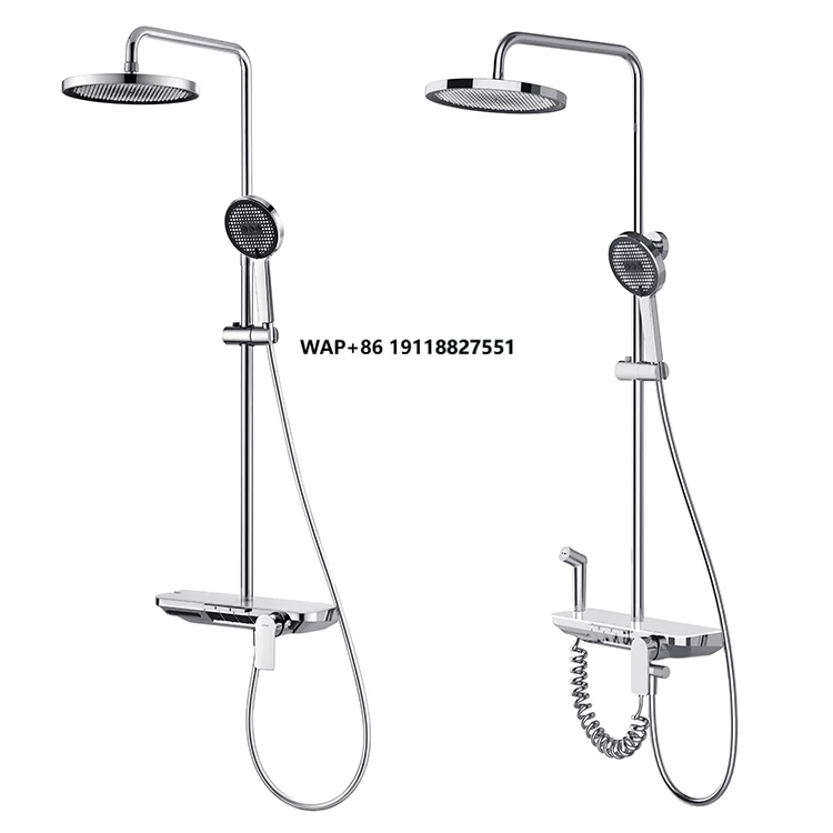 

Bathtub Faucet with Waterfall Spout Shower Mixer and Head Pause Spray Pattern