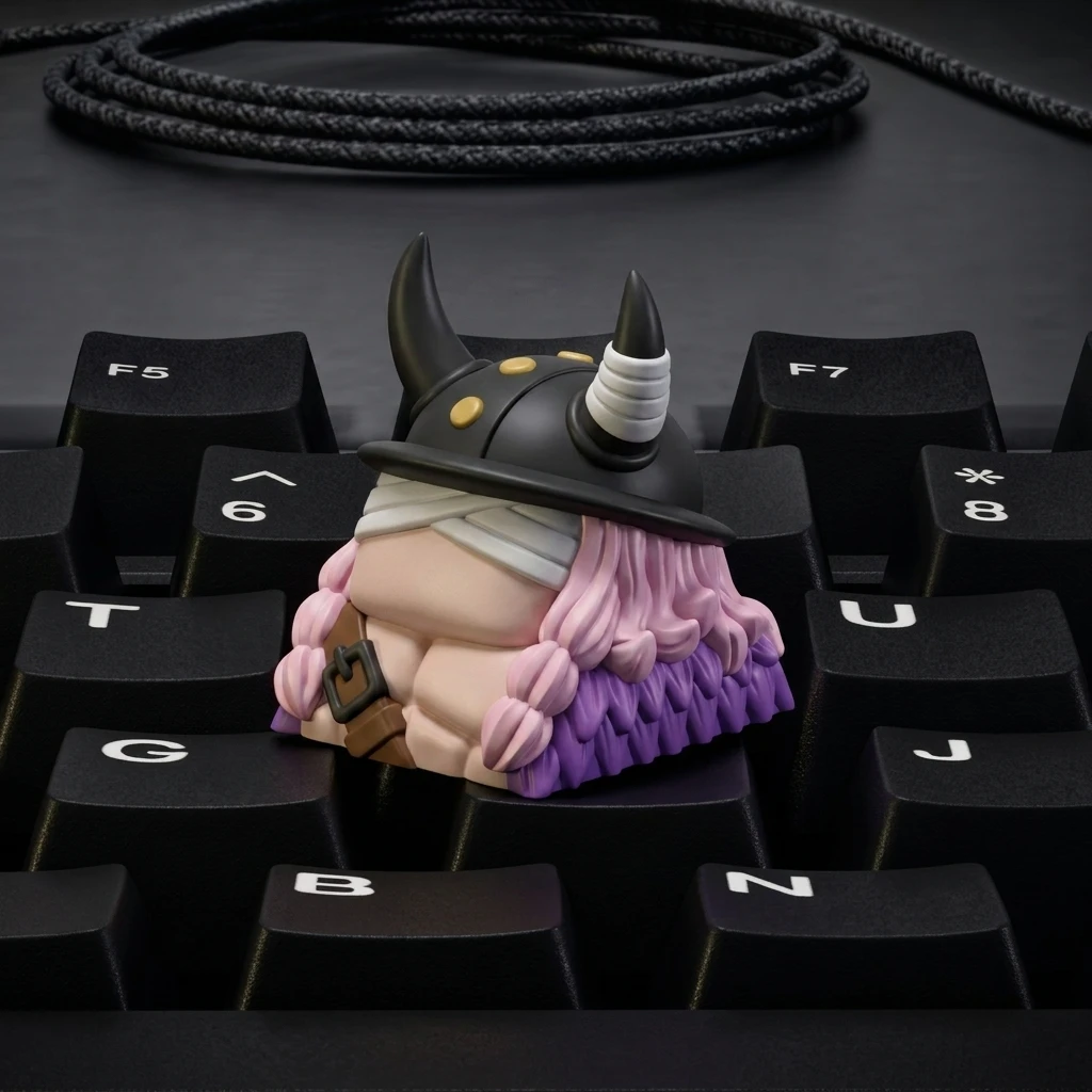 Anime Character Series Keycaps, Universal Keys for Mechanical Keyboards with Cross-Axis Switches, Featuring Giant Character Imag