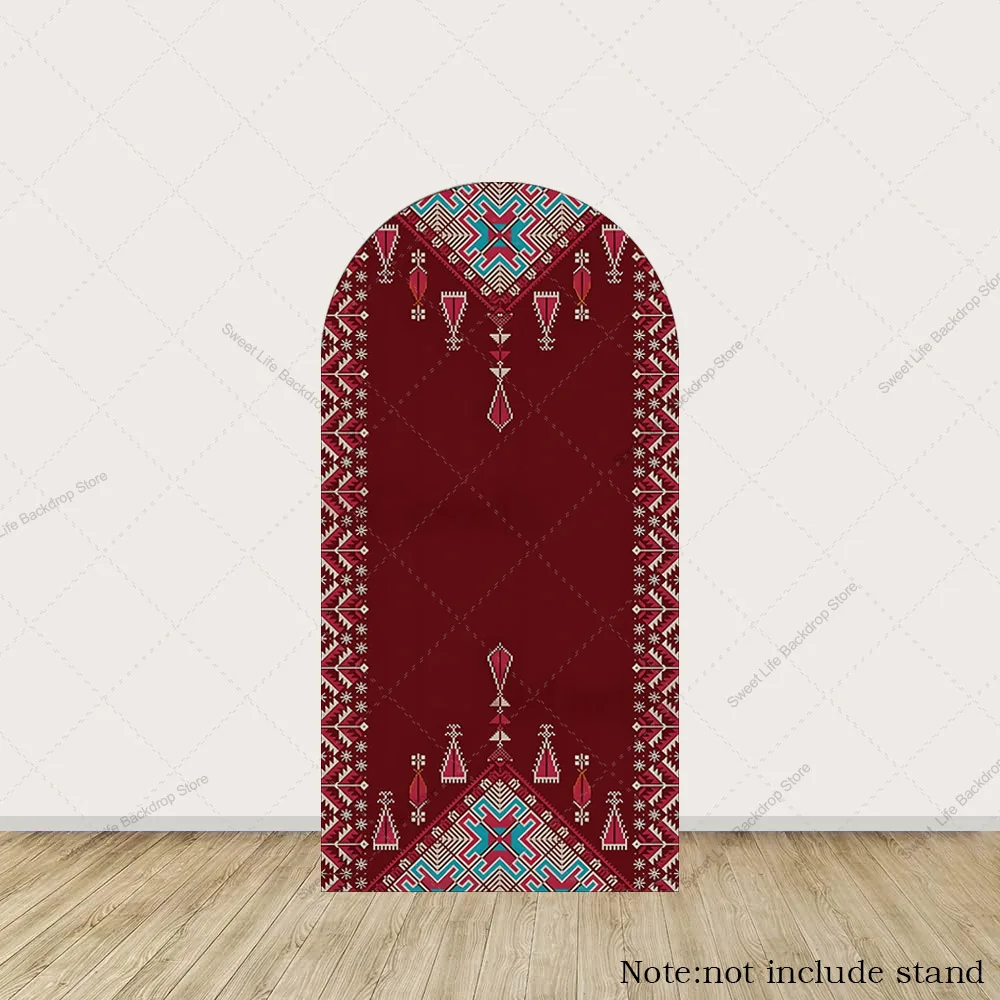 パレスチナ刺繍アーチカバーパーソナライズされた結婚式の招待状ナイトパーティー婚約ブライダルシャワーアーチ背景