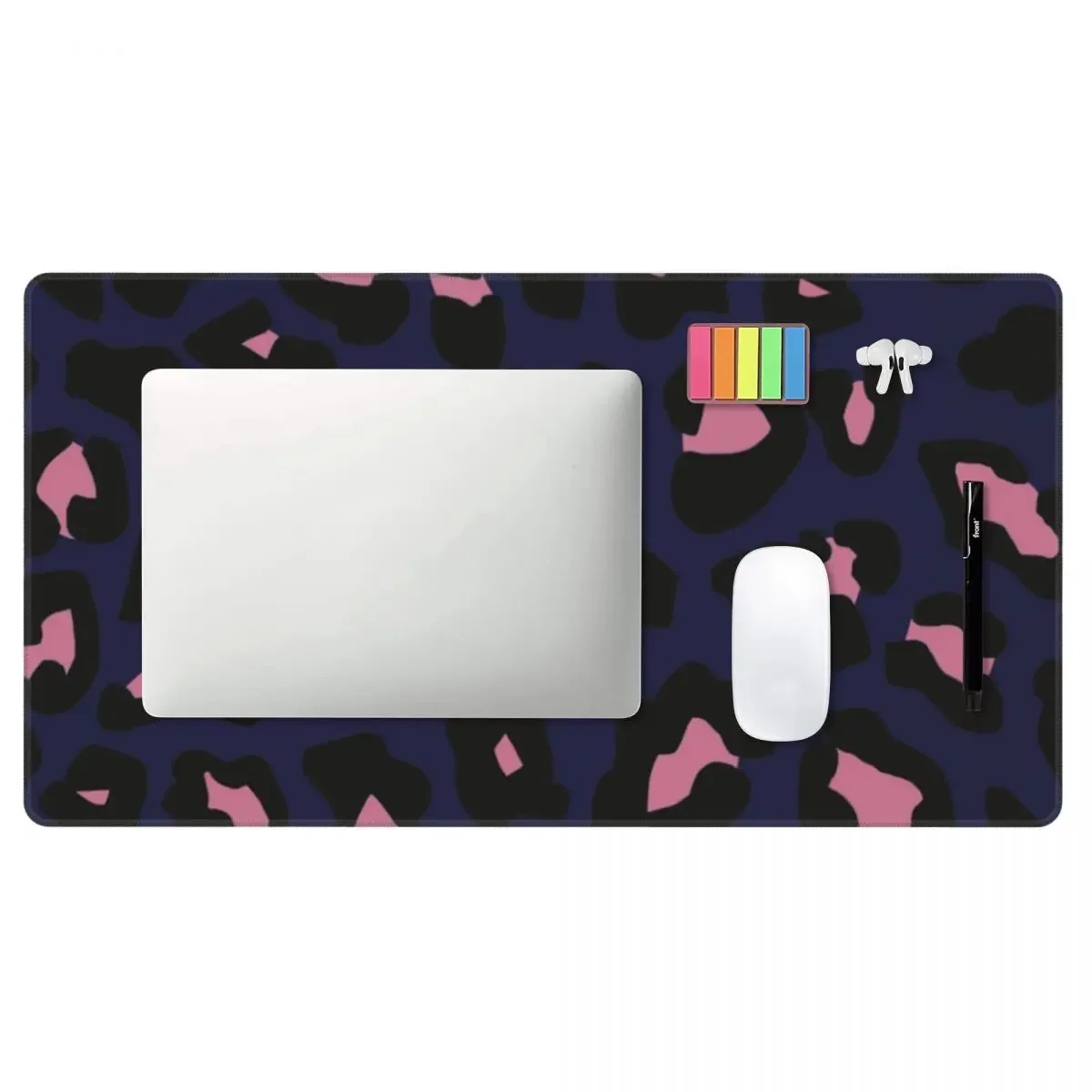 Large Mouse Pad Navy And Pink Leopard Print Gamer PC Laptop Mats Keyboard Carpet Computer Gaming Office Accessories Desk Mat