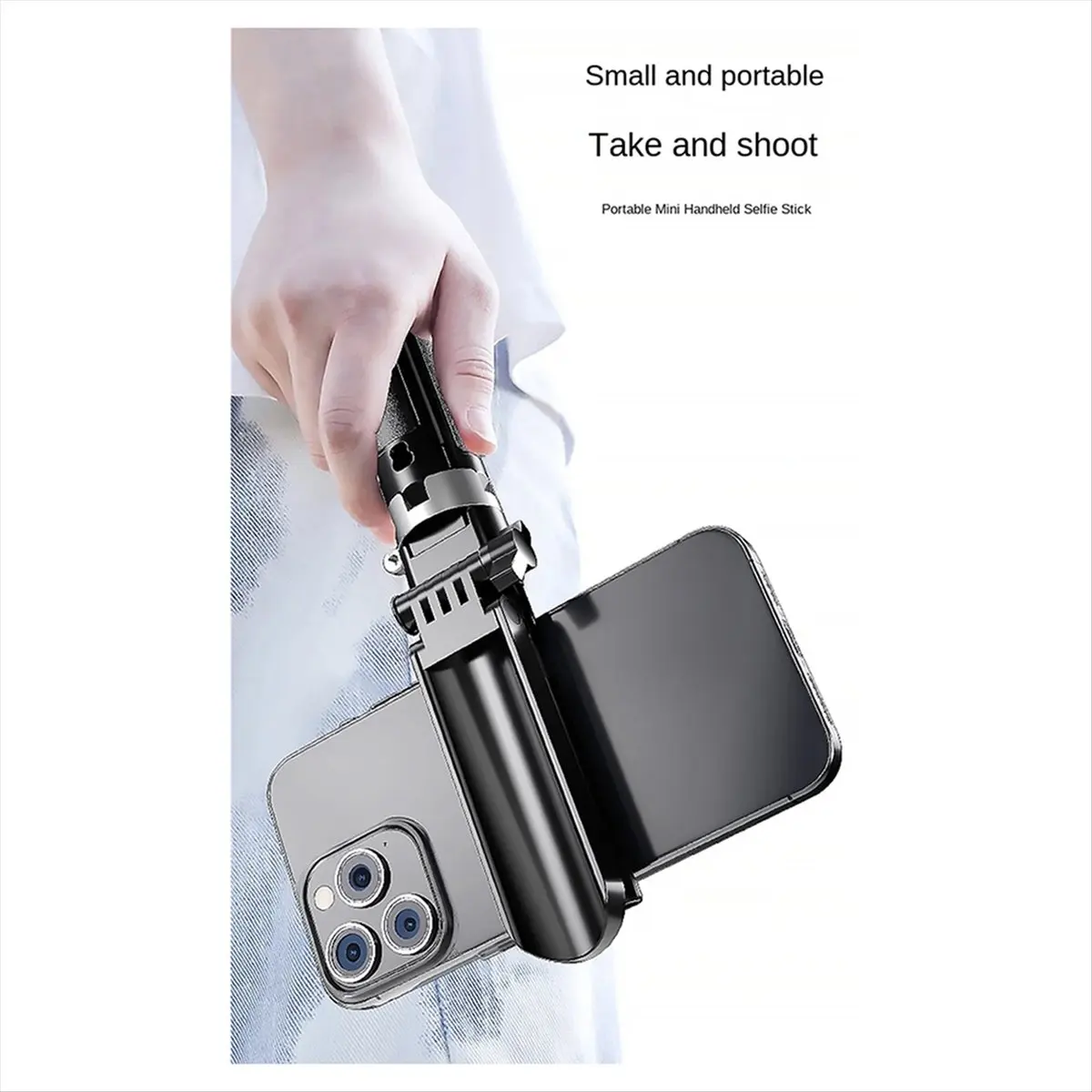 lookme Portable Retractable Tripod 360° Rotation Selfie Stick with Wireless Remote Control, Selfie Accessories for Travel Sport