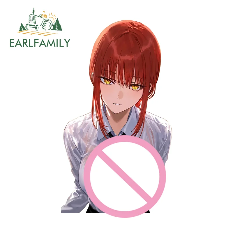 EARLFAMILY Makima Generous Car Stickers Popular Anime Item Skateboard Decal High Quality Motorcycle Car Bumper Window Decor