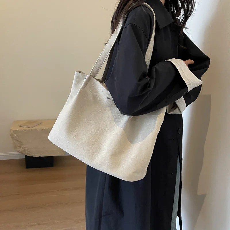 Handtasche koreanischen Stil große Kapazität Umhängetasche einfarbig neue minimalist ische Tasche Achsel Tasche lässig Pendler All-Match