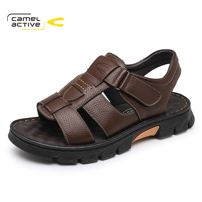 

Camel Active 2023 New Men's Shoes Comfortable Breathable Genuine Leather Outdoor Beach Sandals Lightweight Rubber Sole DQ120079