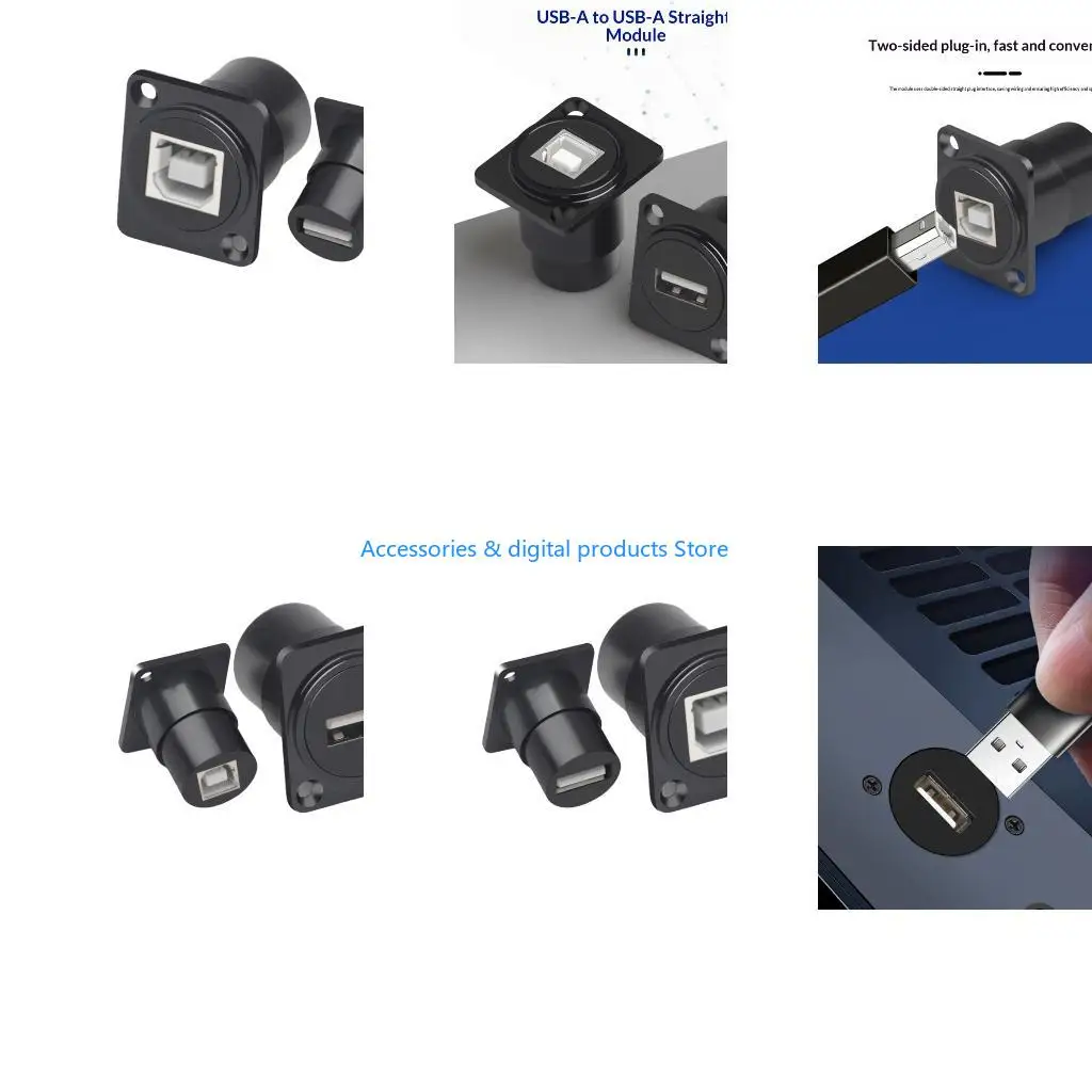 77JD Embedded Panel Mount USB Adapters Suitable for Printers Scanners Hard Drive