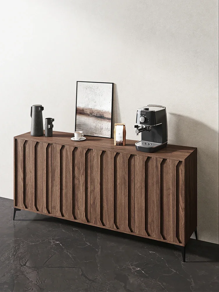 

S Light Luxury Solid Wood Sideboard Wall Decoration Locker Retro Tea Bar Living Room Display Entrance Cabinet