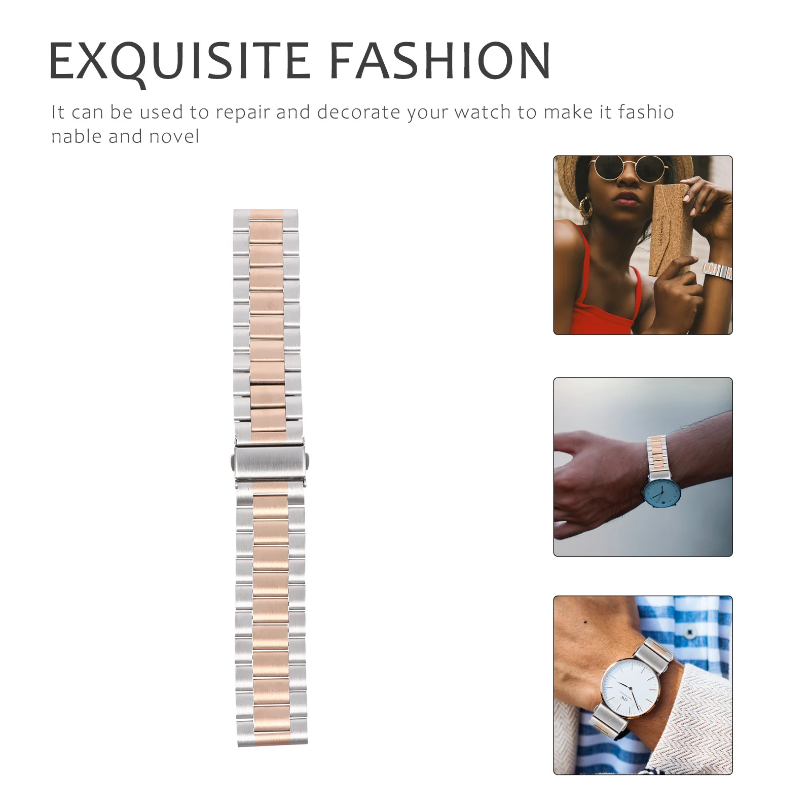 

Stainless Steel Watch Band Replacement Durable Wrist Strap Compatible for Galaxy S3 Stylish Comfortable Accessories