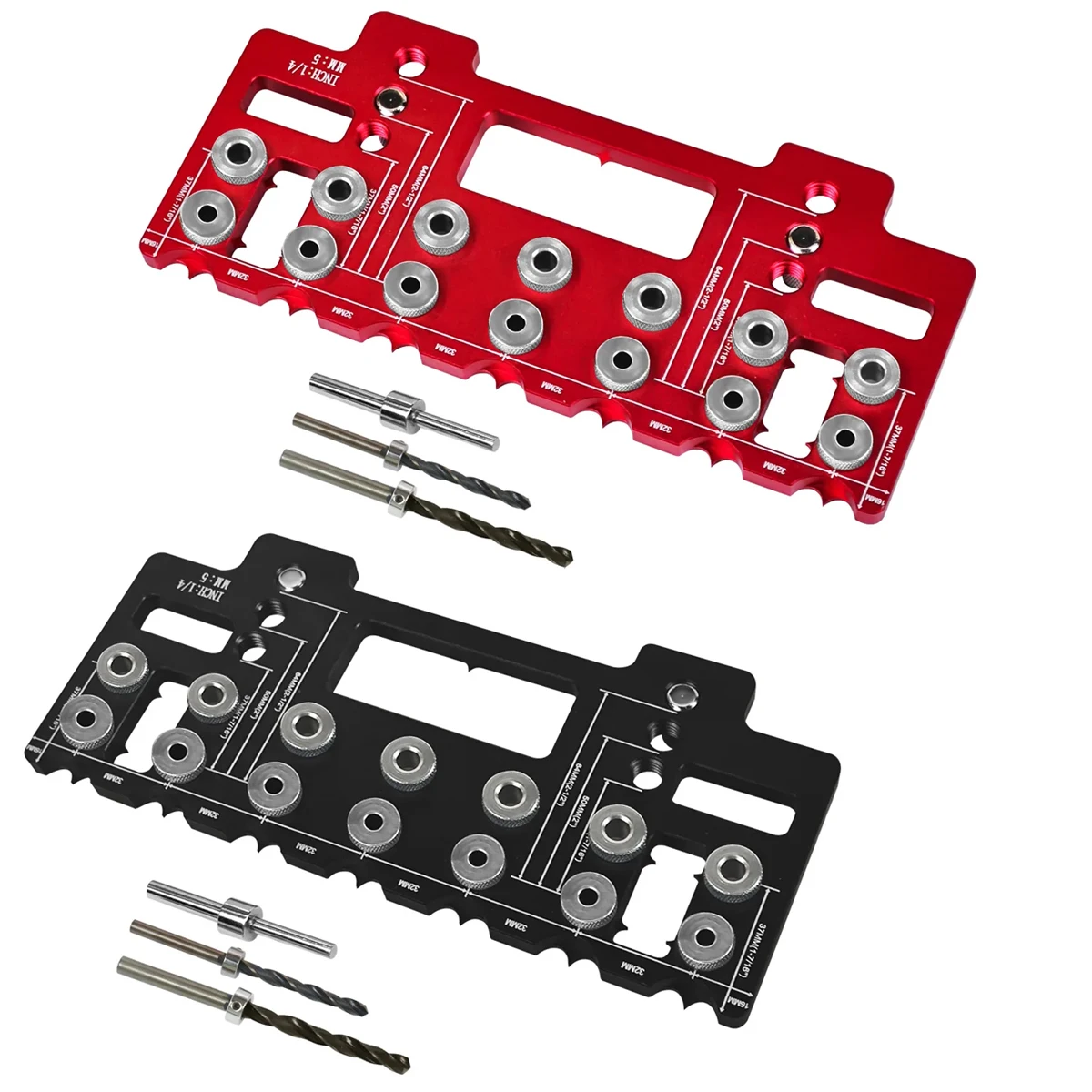 

Aluminum Alloy Drill Guide Shelf Pin Locator Punch Hole Locator for Woodworking Cabinet Hardware