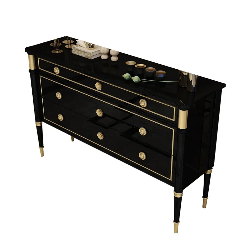 

Post-modern porch cabinet hall solid wood paint locker sideboard cabinet partition living room decoration cabinet model room fur
