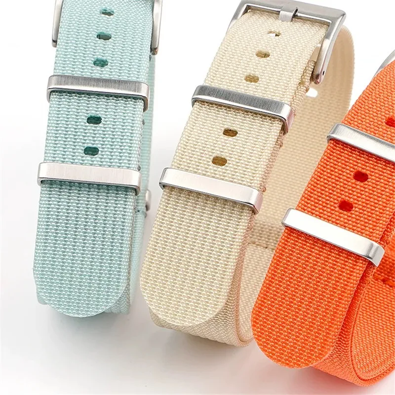 20mm High Quality Pin Buckle Soft Sport Nylon Watch Strap Replacement Wristband For Omega Swatch Planet Series Watchband image 5