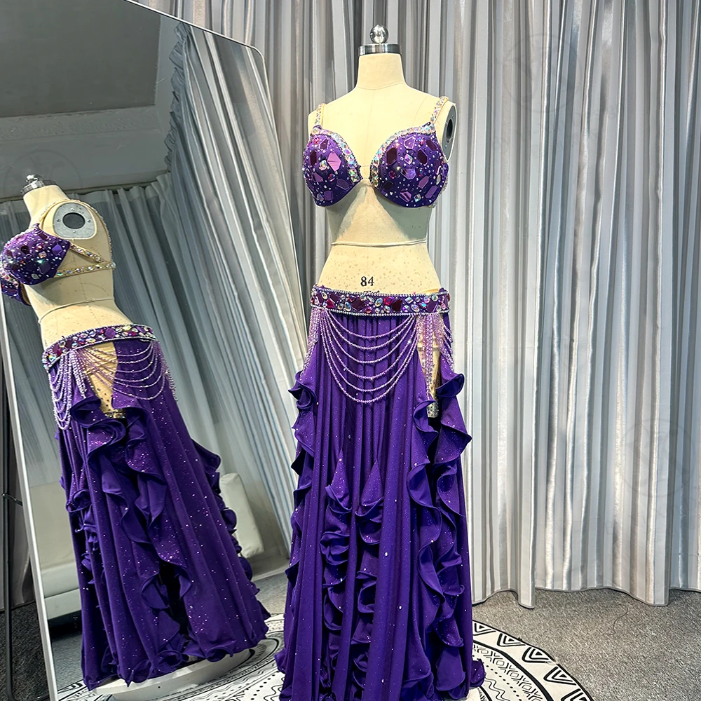 

Индивидуальные костюмы для танца живота, одежда для выступлений в тяжелой промышленности, сексуальная и элегантная большая юбка, костюм для танца