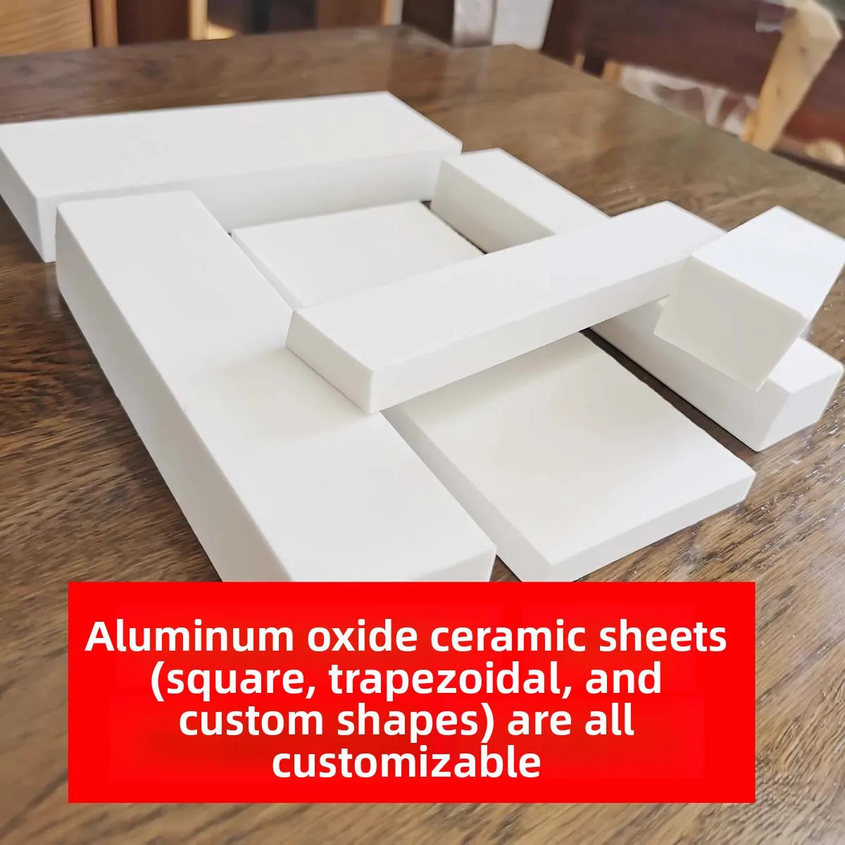 

100mm 150mm Alumina Ceramic Board High Temp Insulation Thermal Conductivity Wear Resistance Flame Retardant Slotted Perforated T
