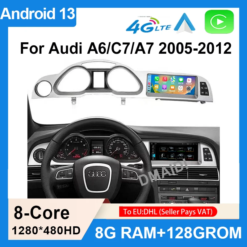 

Android13 Car Radio Multimedia Player GPS Navigation For Audi A6 C6 A7 2005-2011 Factory Price 8.8" 8 Core Stereo Video CarPlay