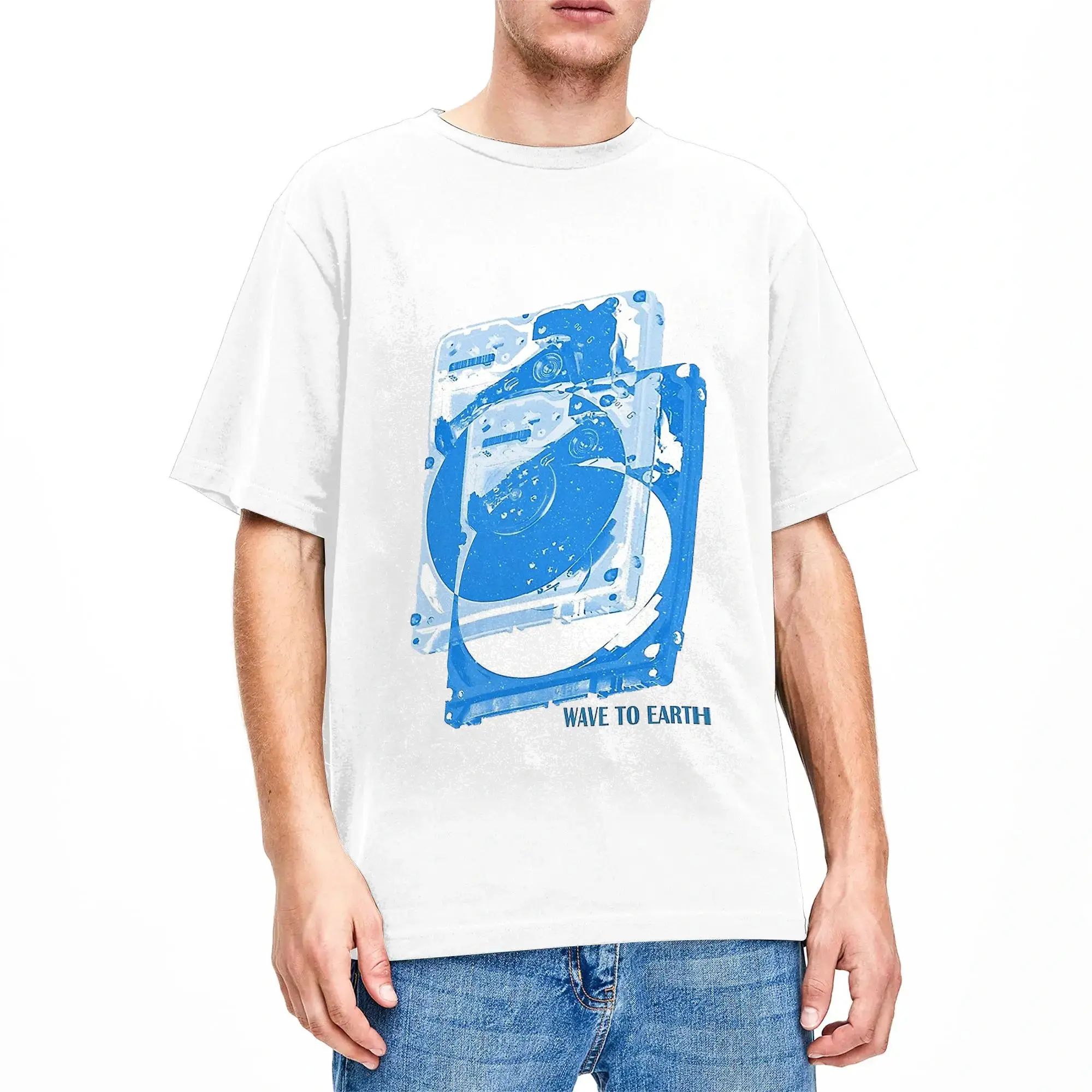 Wave to Earth Summer Flows T-Shirt Men Women  Vintage 100% Cotton Tees Round Collar Short Sleeve T Shirts Gift Idea Clothes