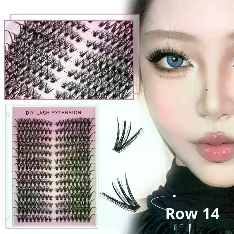 Individual Cluster Lash Extensions  DIY Eyelashes Fluffy Volume Soft Reusable False Lashes for Daily Beauty Routine