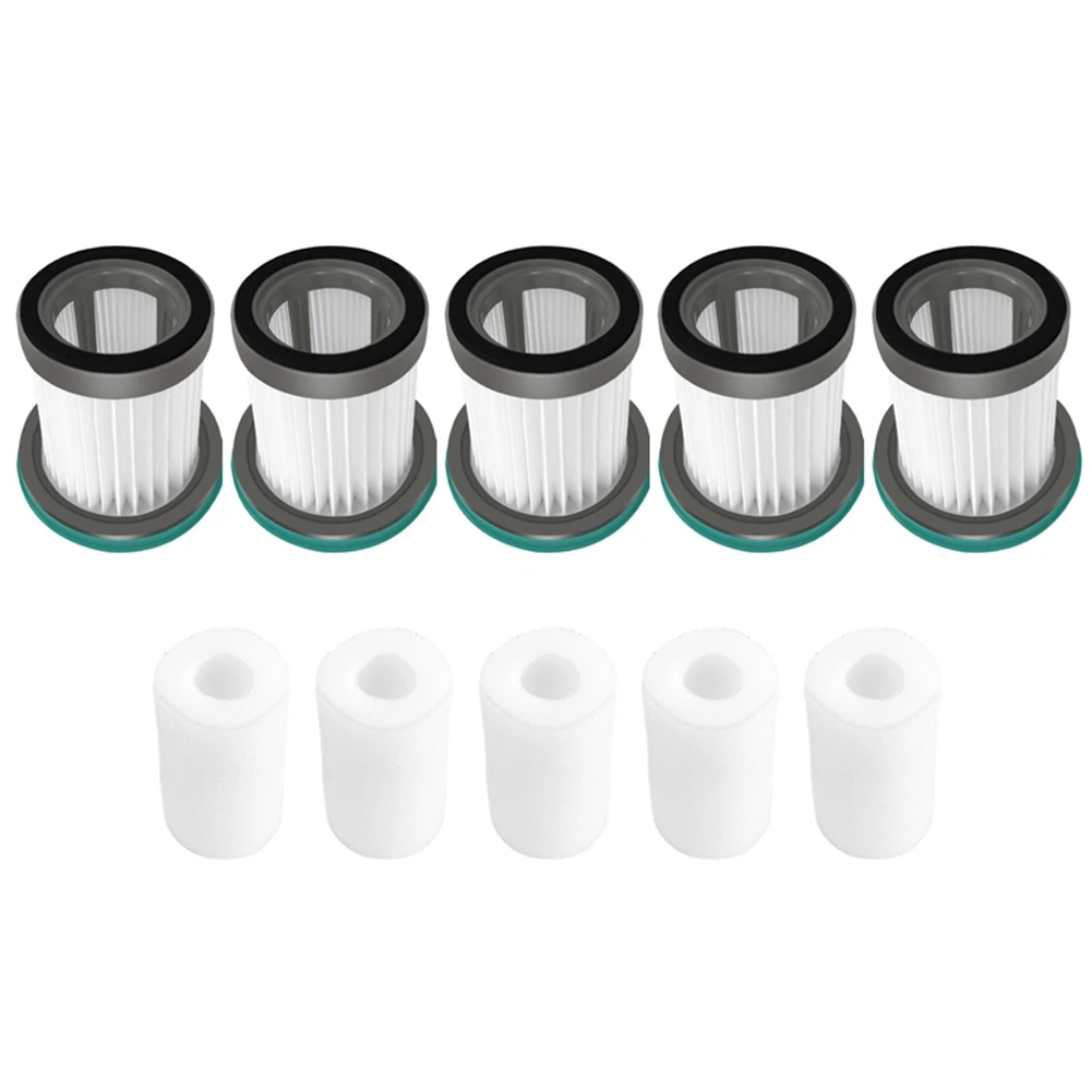 5 Sets for Cordless Vacuum Cleaner Handheld T11 / T11 Pro Washable Hepa Filter Set Replacement Parts