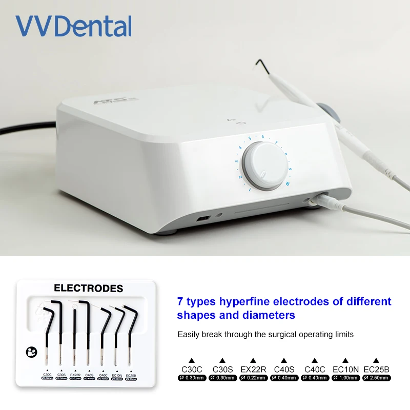 VVDental Electrosurgery 40W High Frequency Electricity Knife Electrosurgery Scalpel and 7 Electrodes Dental Oral Surgery Machine