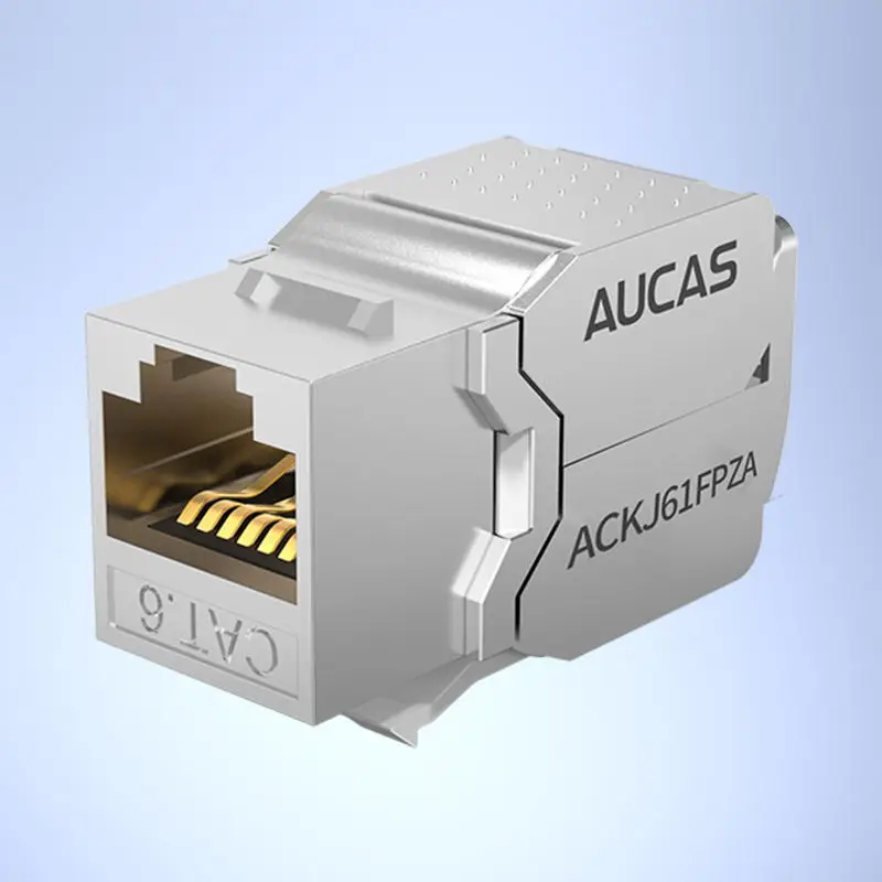 AUCAS Toolless Keystone Jack CAT6 FTP Network Cable RJ45 Shielded Connector Without Tool