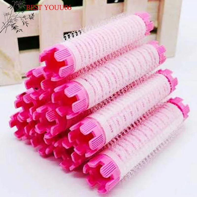 Hot 10pcs fluffy Hair Root Rollers Pack Perm Rods Set Air Fringe Bang Hair Curler
