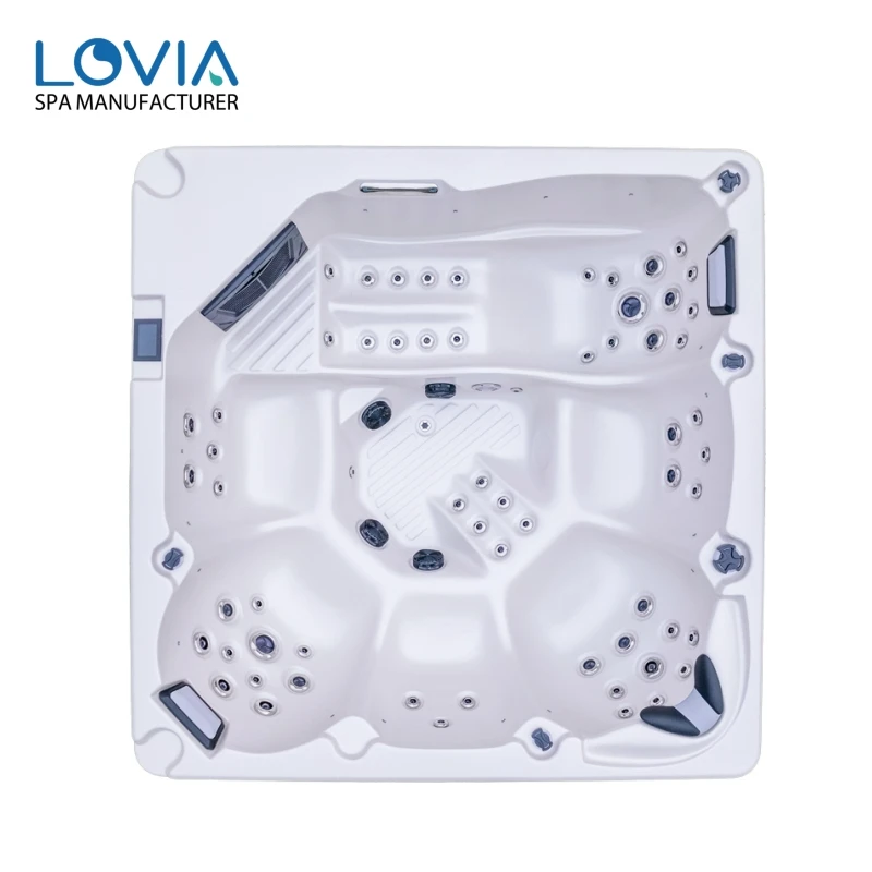 LOVIA New Design Acrylic Hot Tub Jakuzzi Spa Whirlpool Hydrotherapy Plug And Play Hot Tub Energy-efficient Yacuzzi Bathtub