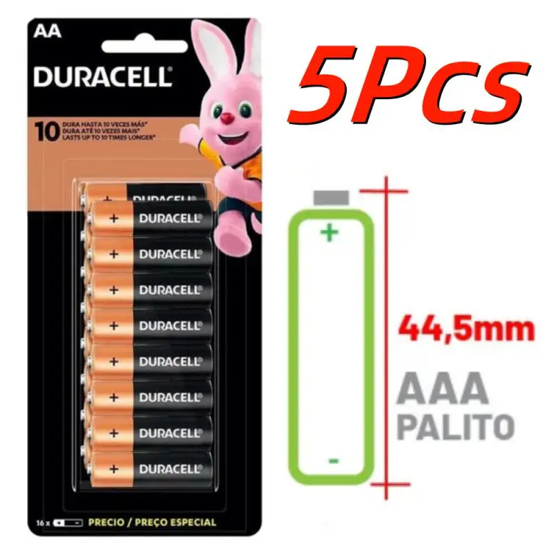 5Pcs AAA Batteries Duracell PN2400B8 LR03 AAA Logitech Mouse Battery