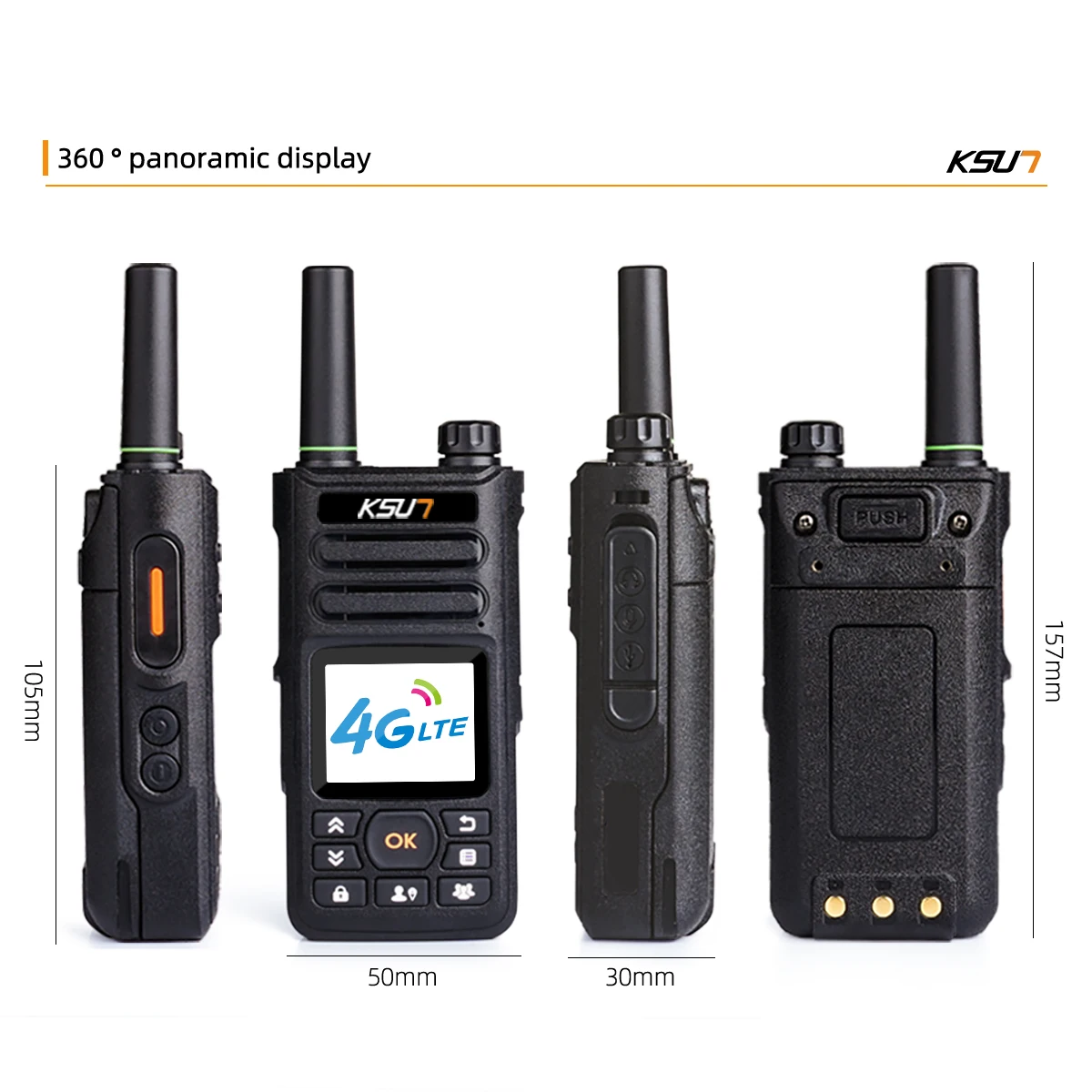 KSUN ZL10 Zello Walkie Talkie Handy Long Range 4G GPS Wifi Blue tooth Mobile Ham Radio Two Way Radio Walkie Talkie 100km