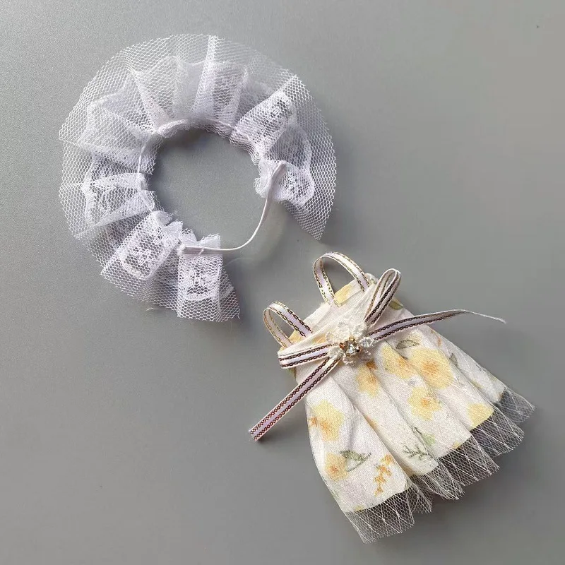 فستان دمية مقاس 16-17 سم، فستان BJD، مجموعة وزرة غير رسمية لطيفة