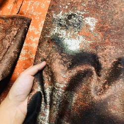 Brown Brocade Jacquard Fabric for Codiaeum Decorate Dress Hanfu Clothing Fabrics DIY Sewing Fashion Cloth