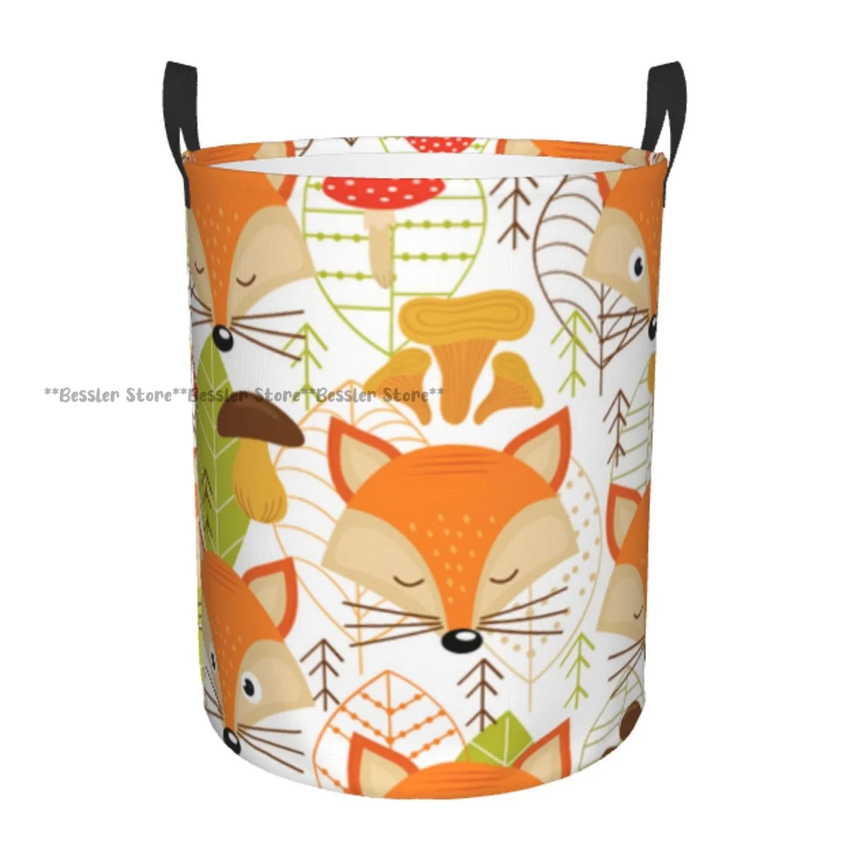 

Foldable Laundry Basket for Dirty Clothes Fox Faces Storage Hamper
