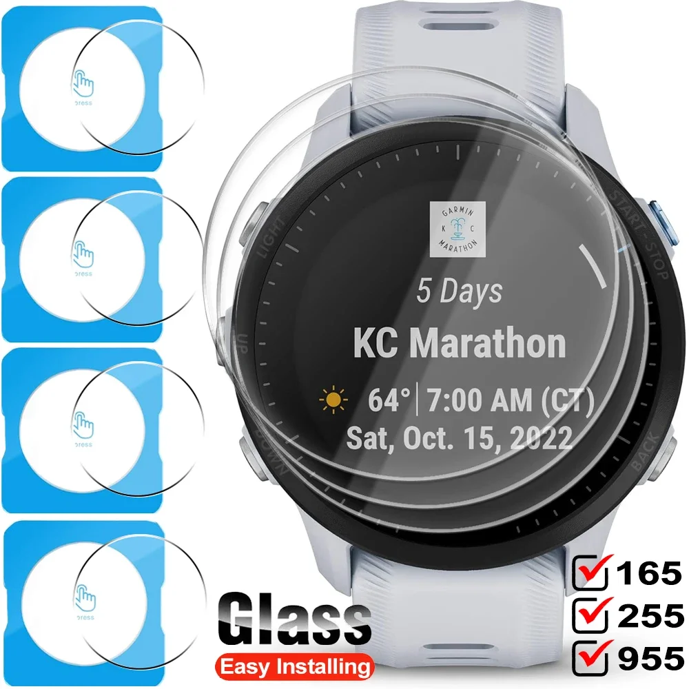 

1-5 шт. пленки для часов из закаленного стекла для Garmin Forerunner 165/955/255 HD, защитные пленки для экрана с защитой от царапин и простой в установке комплект
