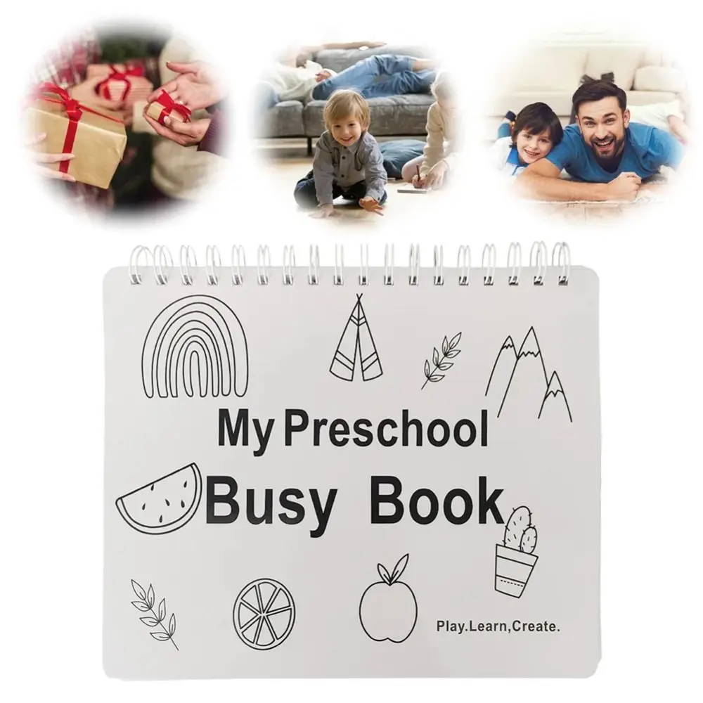 Repeated Pasting My Preschool Busy Book Manual Interactive Learning Activities Toddler Puzzle Sticker Cards Education Workbook