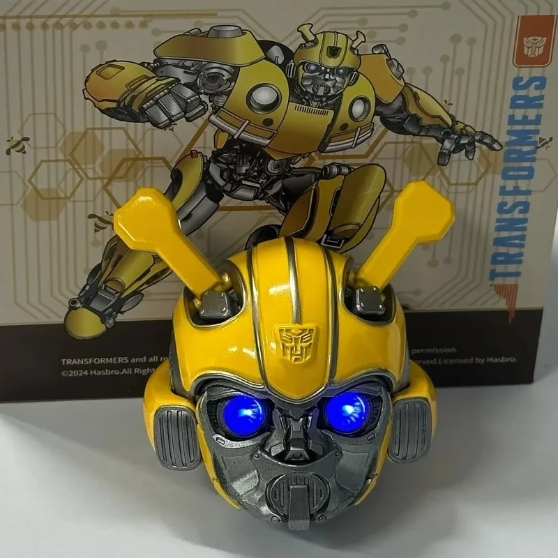 Original Transformers Bumblebee H1 Anime Peripheral Noise Reduction Alloy Headset Mech Model Ornament Boy'S Birthday Xmas Gift