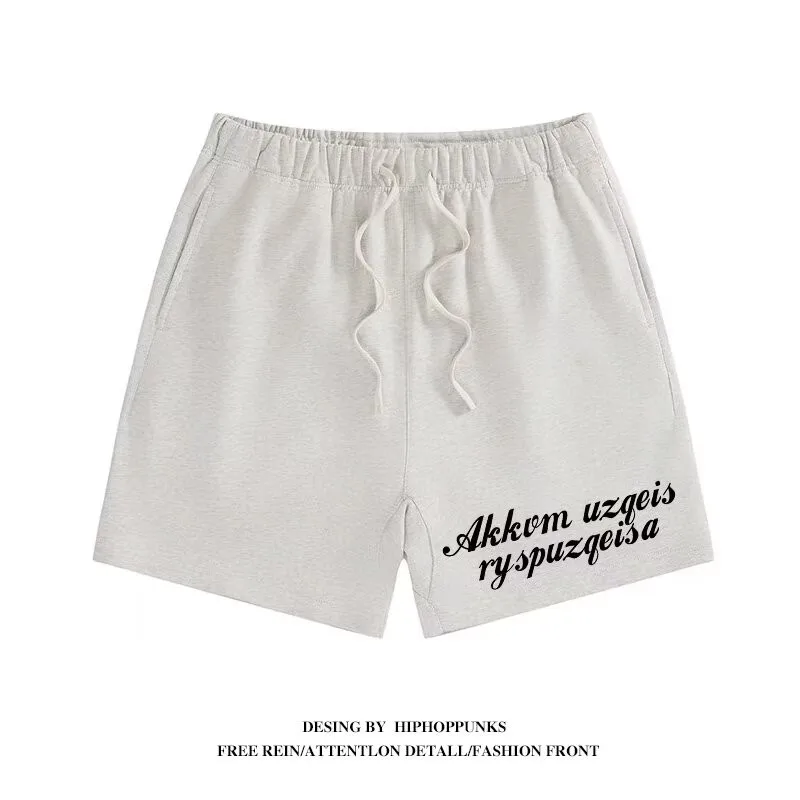 

Американский модный стиль, модная мужская одежда, баскетбольные спортивные штаны с буквенным принтом, M-8XL, шорты большого размера