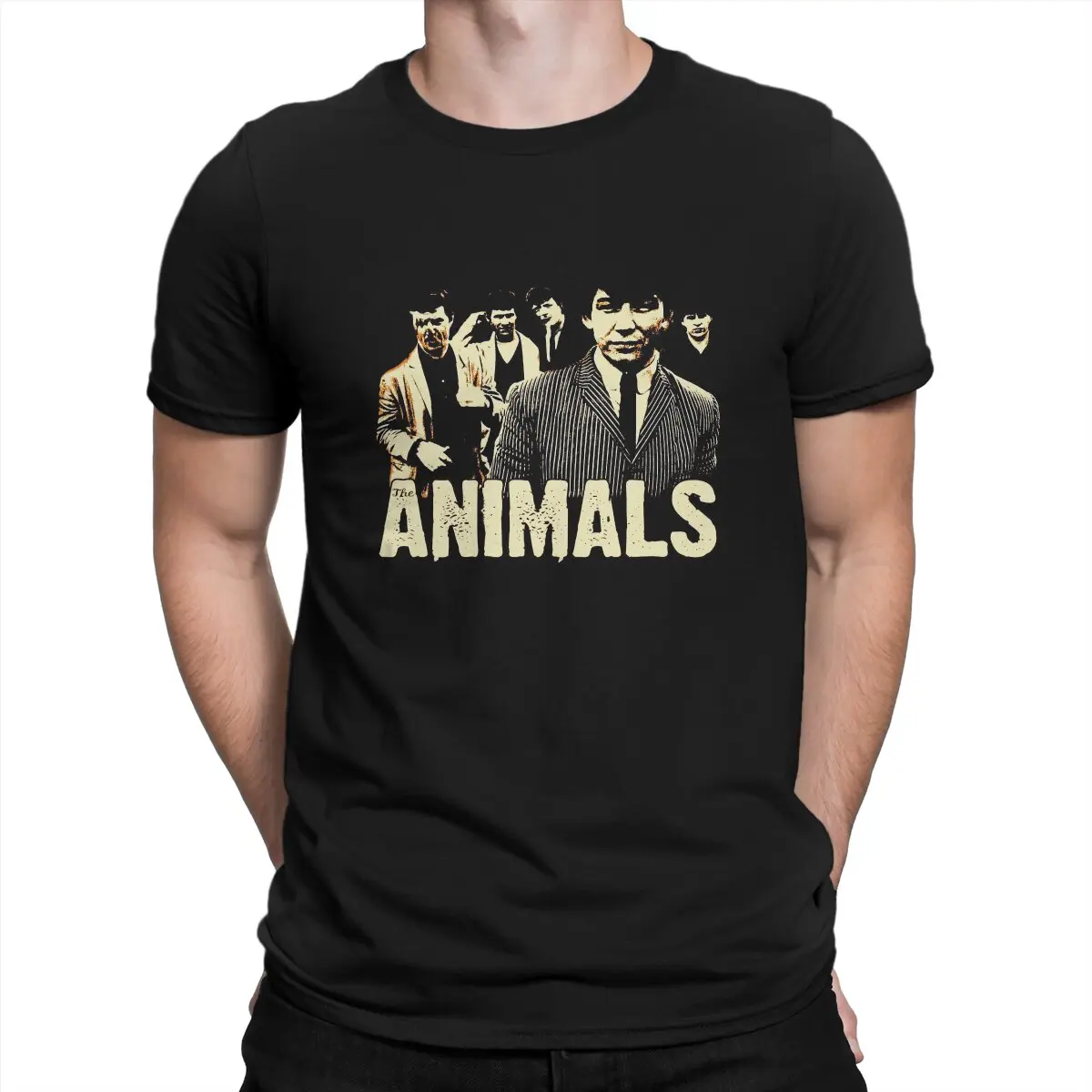 The greatest Band That Brought British Rhythm And Blues Music To Its Peak Men TShirt The Animals Short Sleeve Cotton T Shirt