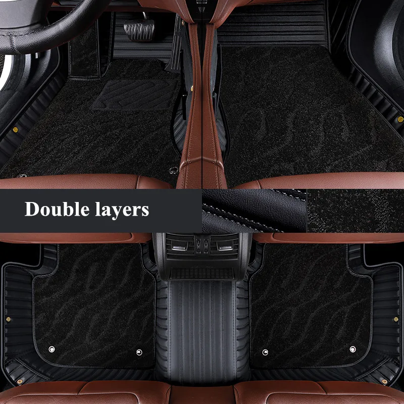

High quality,Custom car floor mats for Toyota Land Cruiser 200 5 seats 2021-2007 waterproof double layers carpets for LC200 2020
