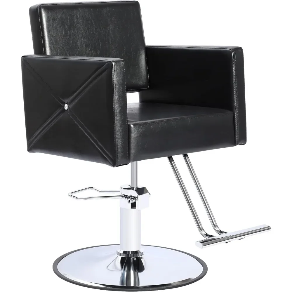 

Barber Chair Salon Chair for Hair Stylist, Height Adjustable Hydraulic Hair Reclining Salon Chair, 360 Degrees Rotation