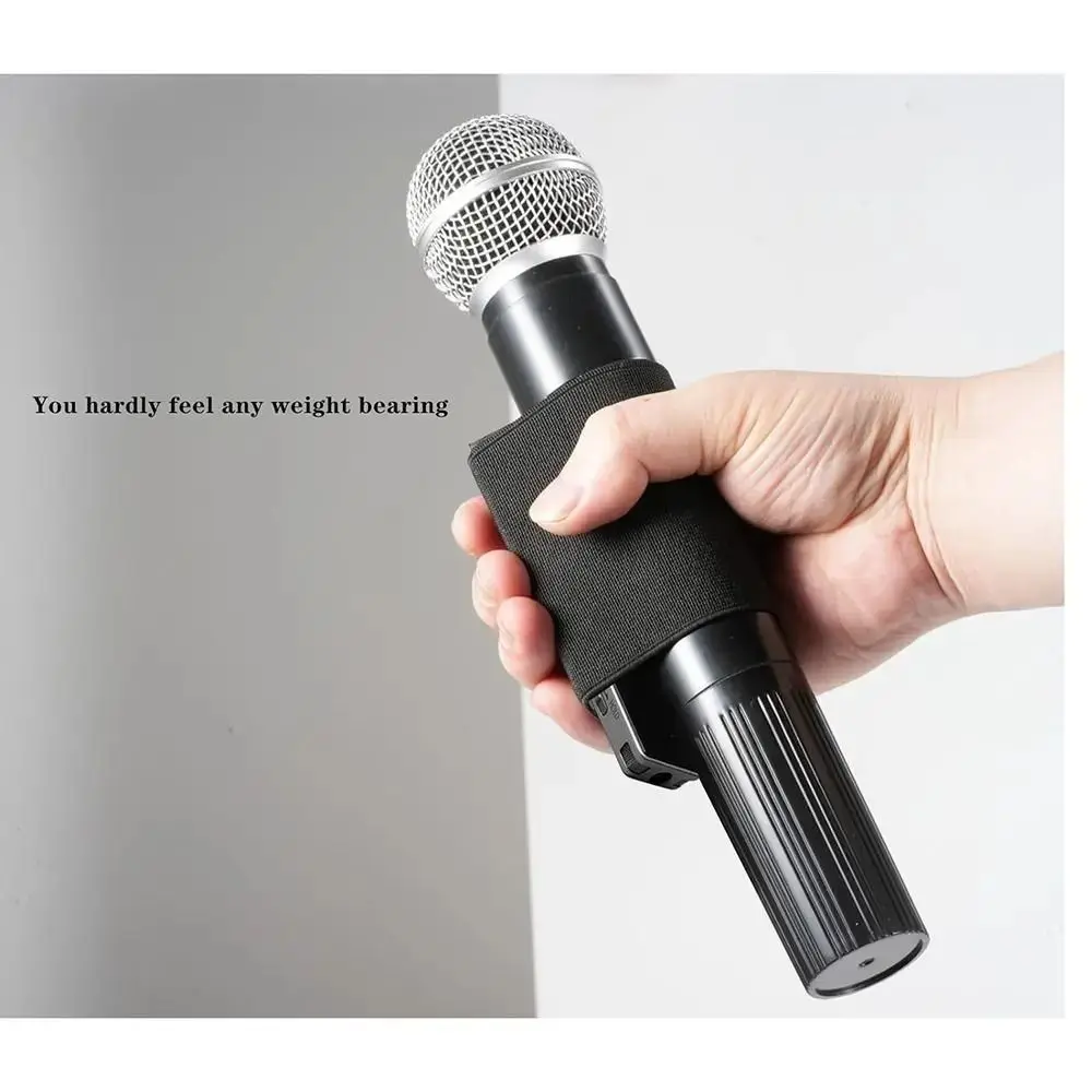 Universal Hand Microphone Elastic Sleeve Creative Elastic Durable Recorders Sleeve Black Microphone Accessory