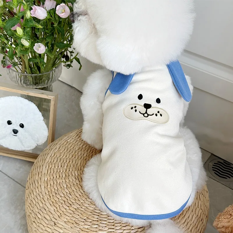 

Fashion Seal Pattern Dog Clothes Puppy Anti-shedding Vest Summer Bichon Frise Pullover Pet Cartoon Two Legs T-Shirt